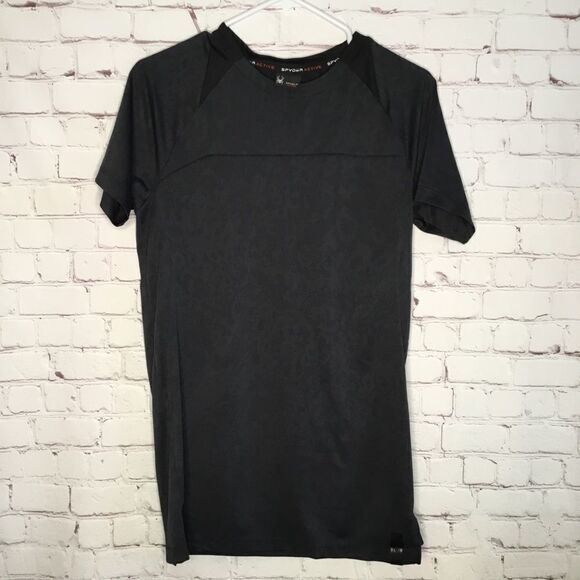 Spyder Men's Active Short Sleeve Tee‎ T-Shirt ProWeb Microfleece Black Size M. - Picture 2 of 8